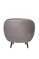 Мягкое кресло Small Benee Grey на черных ножках в Краснодаре