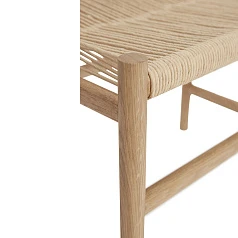 заказать СКАМЬЯ HUBSCH, БУМАЖНЫЙ ШНУР, ДУБ FSC, НАТУРАЛЬНЫЙ в интернет-магазине в Краснодаре