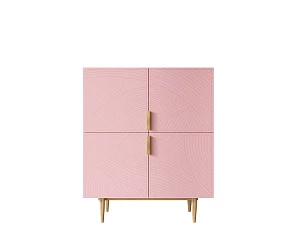 фото Большой комод с четырьмя дверками "Line" LN03/GR1/pink в интерьере в Краснодаре
