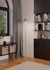 901749 Аккум. торшер сенсорн., димм. MANNERA-L, H1400, 4,3W(LED), IP54, 2400K, 3000K, 4000K, 440lm, алюминий, сталь, серый/пластик, белый в Краснодаре