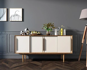 купить Комод "Bruni white" четыре дверки арт BR23WH в интернет-магазине в Краснодаре