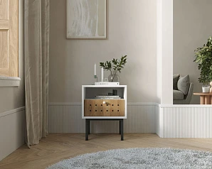 купить Тумбочка с ящиком KOTO арт KT01 Белый в Краснодаре