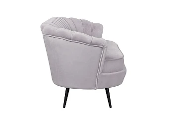 Дизайнерский диван для гостиниц Pearl Triple Grey на черных ножках в Краснодаре