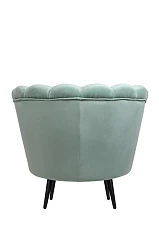 Низкое кресло ракушка Pearl Green на черных ножках в Краснодаре