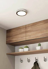 купить стильные 900639 Накладной светильник FUEVA 5, 11W (LED), 3000K, IP44, ?160, сталь, хром / пластик, белый в интернет-магазине в Краснодаре