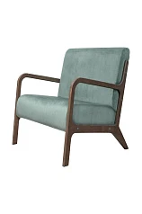 купить красивые Низкое кресло с деревянными подлокотниками Mody Green в интернет-магазине в Краснодаре