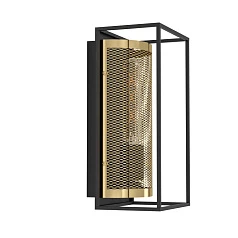 заказать 43789 Бра (настенный светильник) NOHALES, 1X40W (E27), H320, сталь, черный, латунь в Краснодаре