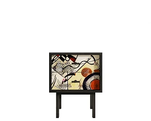 Тумбочка с двумя ящиками "Emerson" by Kandinsky арт EM16/Print_01 в интерьере в Краснодаре