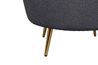 Низкое кресло ракушка Pearl Black Boucle в Краснодаре