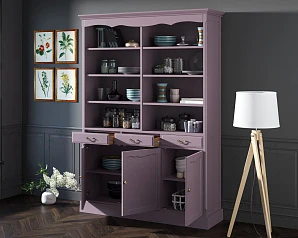 красивый Двухсекционный шкаф Leontina Lavanda для посуды арт ST9330/3L в интернет-магазине в Краснодаре