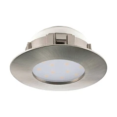 95819 Светодиодный встраиваемый светильник PINEDA, 1х4,9W(LED), ?78, IP44, пластик, никель матовый в интернет-магазине в Краснодаре