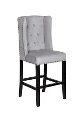 купить Дизайнерский полубарный стул Skipton Average Grey Velvet в Краснодаре
