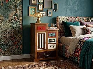 купить стильные Прикроватная тумба "Гуашь (Gouache)" арт M20010ETG/1, разноцветная в интернет-магазине в Краснодаре