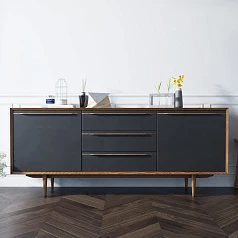 Комод "Brun Black" с тремя ящиками и дверками арт BR-03/Black в интернет-магазине в Краснодаре