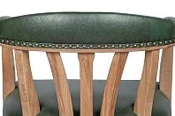 стильный Мягкий стул с подлокотниками Tanner Green Leather в Краснодаре