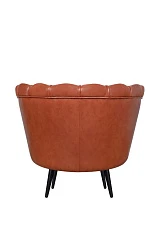 Низкое кресло ракушка Pearl Brown на черных ножках в интернет-магазине в Краснодаре