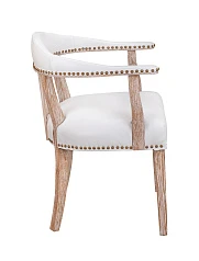 Мягкий стул с подлокотниками Tanner White Leather в Краснодаре