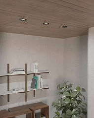 900815 Встраиваемый светильник CAROSSO, 35W (GU10), ?93, алюминий, черный, белый в интерьере в Краснодаре