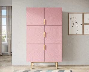 заказать Большой комод с шестью дверками "Line" LN04/GR1/pink в Краснодаре