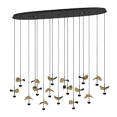 купить стильные 390343 Люстра диммируемая DRACERA, 17X2,3W (LED), 3000K, 4760lm, L1550, B330, H2200, сталь, черный/сталь, черный, золотой в интернет-магазине в Краснодаре