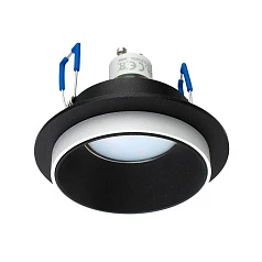 купить 900453 Встраиваемый светильник CAROSSO, 35W (GU10), ?93, алюминий, черный, белый в интернет-магазине в Краснодаре