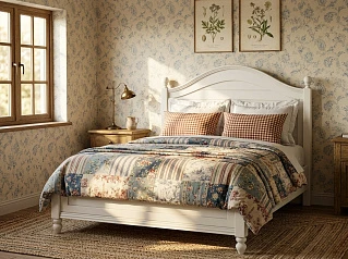 красивые Кровать в стиле Прованс "Одри (Odri)" 140х200 см арт 2141/14 на заказ в Краснодаре