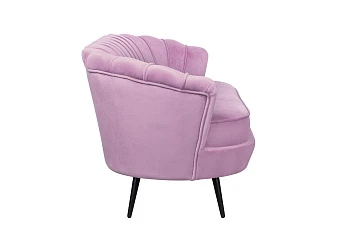 Диван ракушка Pearl Triple Pink на черных ножках в интернет-магазине в Краснодаре