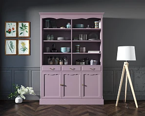 красивый Двухсекционный шкаф Leontina Lavanda для посуды арт ST9330/3L в интернет-магазине в Краснодаре