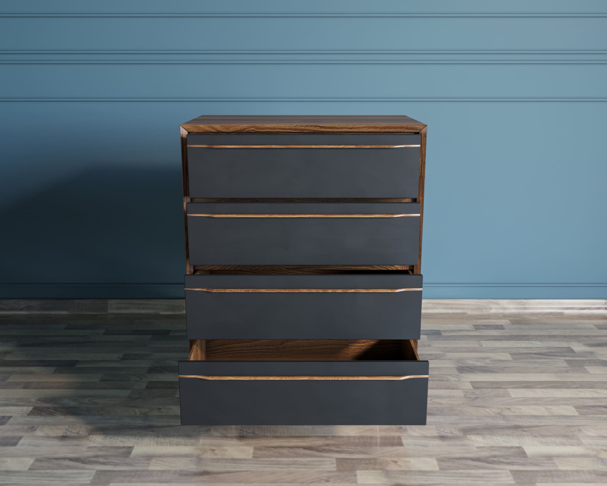 заказать Комод "Бруни (Bruni) блэк" на четыре ящика арт BR08Black в Москве заказать Комод "Бруни (Bruni) блэк" на четыре ящика арт BR08Black